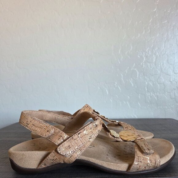 Vionic Shoes - Vionic Rest Farra Cork Gold Medallion Sandal Tan Sz Women's 7.5 Comfort Orthotic